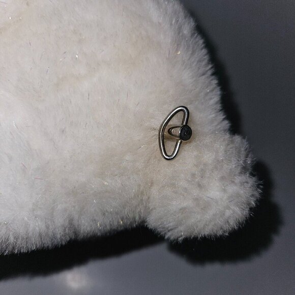 VTG Cape Craftsmen White Bunny Rabbit Plush Vinyl Face Wind-Up NOT WORKING Read - Picture 11 of 16